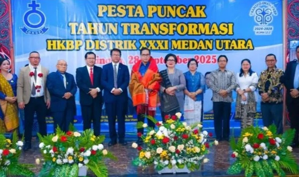 Rico Waas Ajak Jemaat HKBP Distrik XXXI Medan Utara Transformasi Lebih Baik