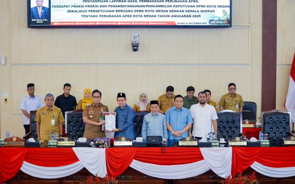 Rp6,96 Triliun P-APBD Medan 2025 Disahkan, Turun 8,97 Persen