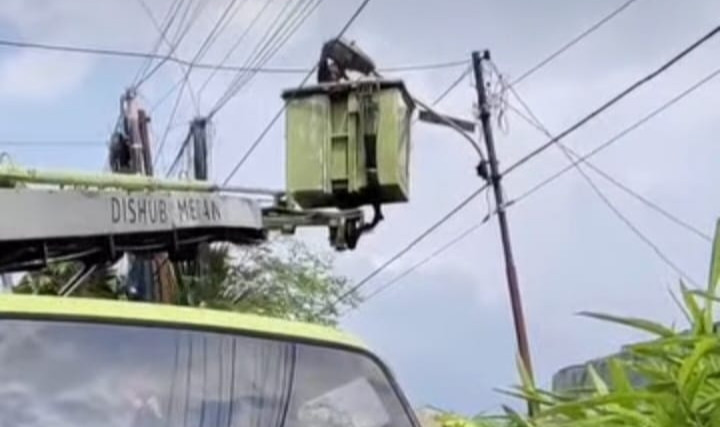 Penerangan Jalan Semakin Baik, Dishub Medan Pasang dan Rawat 95.369 Titik LPJU