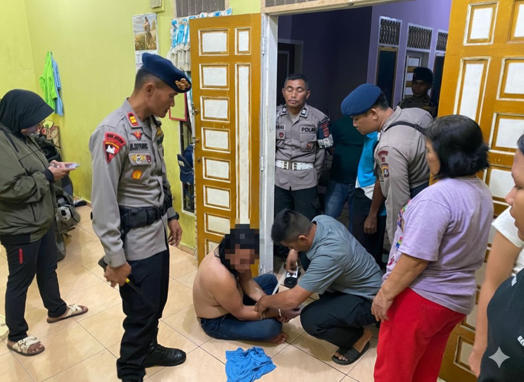Aniaya Istri dan Anak, Pria Pemabuk Diamankan Brimob Polda Sumut