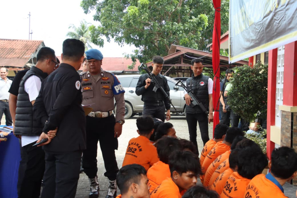 48 Bandit Jalanan Ditangkap Polres Pelabuhan Belawan, Satu Pelaku Ditindak Tegas