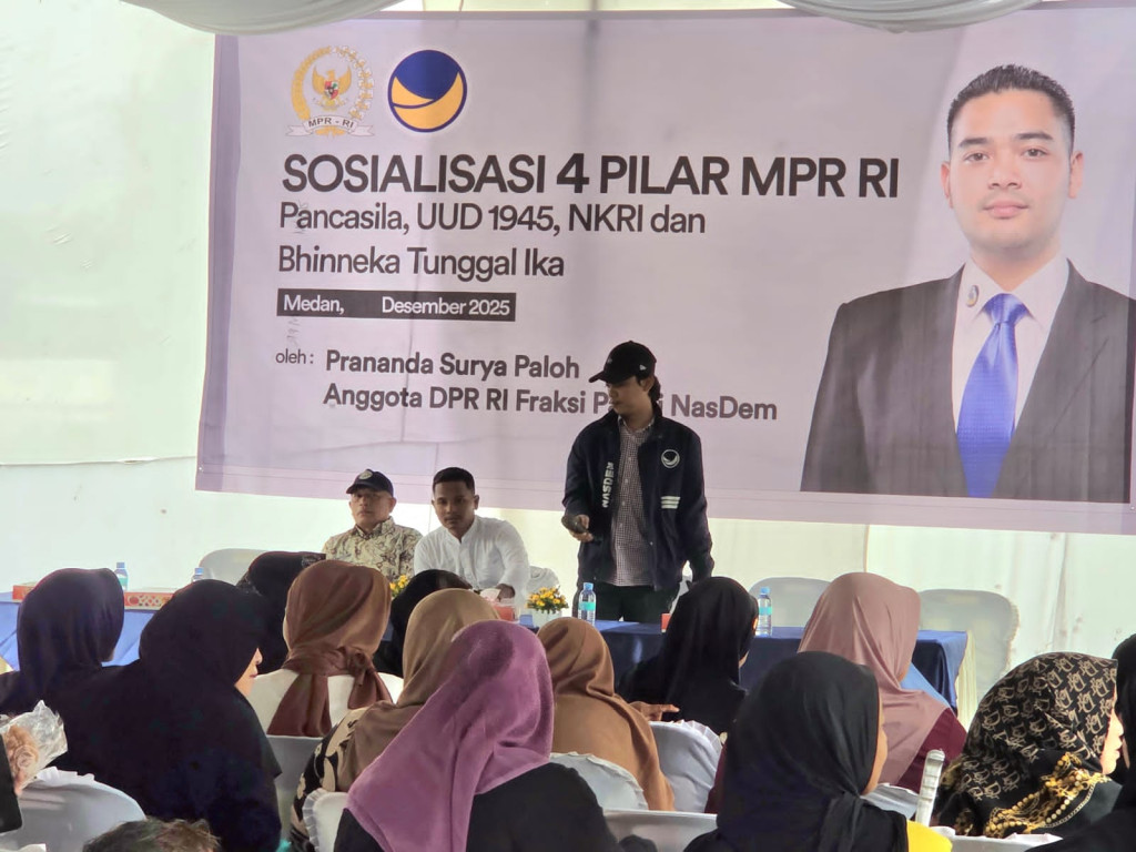 Wujudkan Aspirasi Prananda Surya Paloh, Defri Noval Pasaribu Sosialisasikan 4 Pilar di Medan Johor