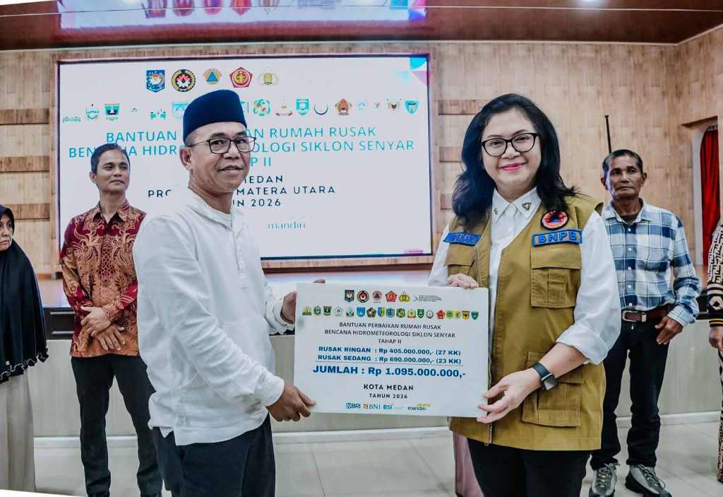 50 KK Korban Bencana di Medan Terima Bantuan Perbaikan Rumah, Ini Besarannya