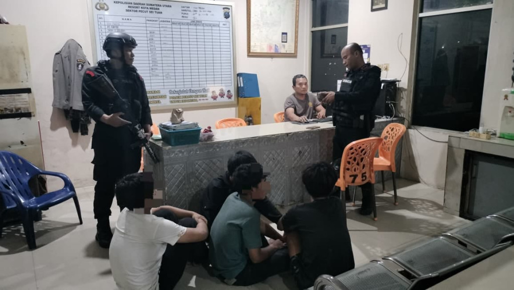 Tawuran di Medan Digagalkan Brimob, 4 Pemuda Diamankan