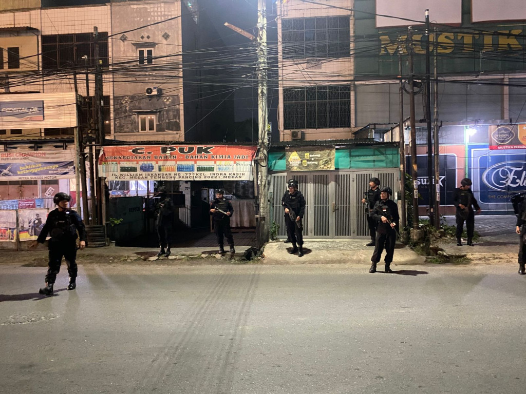 Antisipasi Geng Motor dan Kejahatan Jalanan, Brimob Polda Sumut Sisir Titik Rawan di Medan