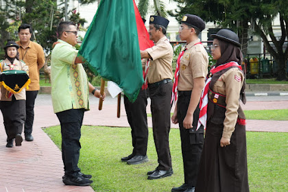 Dilepas Pj Sekda Medan, 112 Kontingen Kwarcab Gerakan Pramuka Ikuti 2nd Islamic Private School International Scout Camp Pattani-Thailand