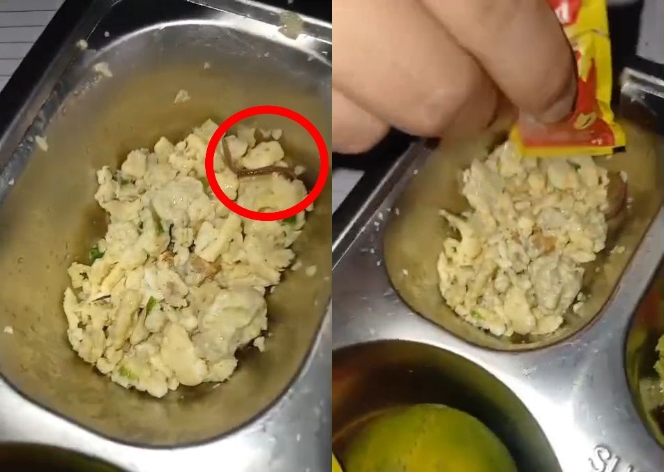 Cacing Menggeliat di Telur Orak Arik MBG SMA di Medan